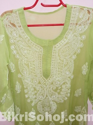 Indian Gala Buti Chikankati Luknow kurti